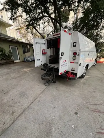 Magnet Plumbing service vehicle on-site for Slab Leak Repair in Spyglass Estates